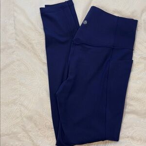 Athleta Dark Blue Salutation Stash Tights